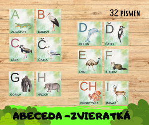 Abeceda - zvieratká veľké písmená